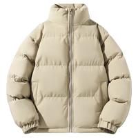 JEEP SPIRIT吉普 棉服秋冬季纯色加厚保暖棉袄宽松连帽短款棉衣外套 卡其色. L