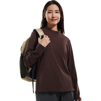 城市户外系列春秋女运动服长袖T恤简约纯色休闲运动上衣