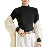  YUZHAOLIN/俞兆林 玻尿酸 女士打底衫  【半高领】经典黑，【半高领】安可拉红，【半高领】白色，【半高领】灰色，【半高领】咖啡棕，【半高领】龙葵紫，【半高领】奶杏色 175(XXL)，165(L)，170(XL)，160(M)