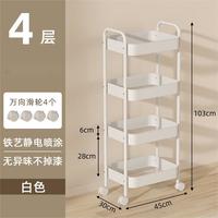 手推车置物架落地多层收纳架浴室带轮小推车多功能玩具零食收纳