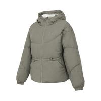 阿迪达斯adidas男冬季常规款鸭绒600蓬卵石灰连帽羽绒服 JG5931 S