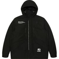 Aape男装秋冬猿颜徽章字母印花连帽宽松羽绒服外套7605XXL