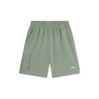 ANTA安踏儿童短裤男童裤子2024年夏季轻薄透气凉感运动五分裤短裤 迷宫绿-3 150cm