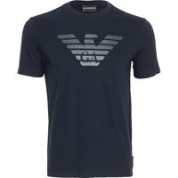 EMPORIO ARMANI/阿玛尼 EA系列 大鹰标印花圆领短袖T恤 深蓝色0922