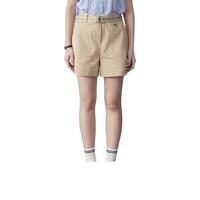 Teenie Weenie【腰带】小熊2024年夏季高腰休闲短裤时尚女 卡其色 170/L