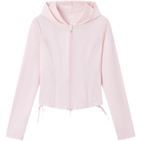 Semir 森马 外套女短款连帽上衣2024夏凉感樱花粉60016 165/88A/L