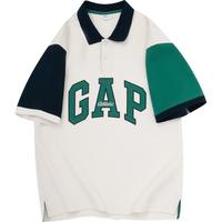 Gap 盖璞 男女撞色拼接polo领针织衫 890976 米白色 L