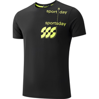 HLA海澜之家T恤24新SUWUKOU联名速干短袖男春秋HNTBW3W195A 黑色HH 175/92A L137~150斤
