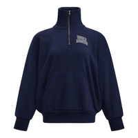 安德玛（UNDERARMOUR） Icon女子高克重棉织宽松1/4拉链运动休闲卫衣1386495 藏蓝色410 S