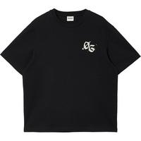 杰克琼斯男装夏重磅纯棉短袖T恤肌理撞色印花打底衫男款上衣