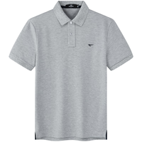 七匹狼【黄宗泽同款】【凉风POLO衫】短袖t恤男凉感抗菌夏季男士T恤上衣 005(浅灰)1D1E30606666 M 165/84A