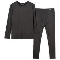 SCHIESSER 舒雅 男士纯色V领长袖保暖内衣套装E5-17916W