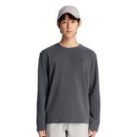 秋冬男士圆领长T简约纯色休闲运动上衣打底长袖T恤