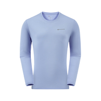 MONTANE盟泰恩APOLLOS系列男款速干T恤户外防晒吸湿透气抑菌排汗舒适徒步 冰河蓝（长袖款） L