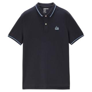 佐丹奴Polo男装黑科技冰氧酷针织绣花撞色短袖POLO 01014399