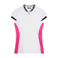 金林德伯格(J.Lindeberg)春夏GOLF修身弹力运动撞色短袖T恤女524201001 K00白 170/88A(L)