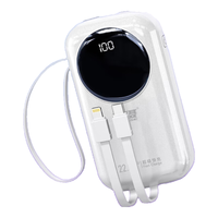 雷摄（LEISE）LS-R37C充电宝20000毫安时自带快充双线PD支持22.5W超级快充迷你便携手提移动电源（白色） 2万毫安22.5W自带双线快充/白色