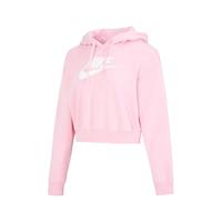 NIKE 耐克 女装2023新款运动连帽粉色短款卫衣套头连帽衫DQ5851-690