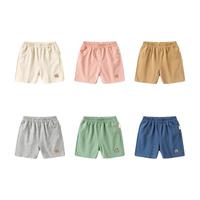 咔咔熊猫婴儿衣服男童针织短裤运动女宝宝小童儿童休闲薄款裤夏季