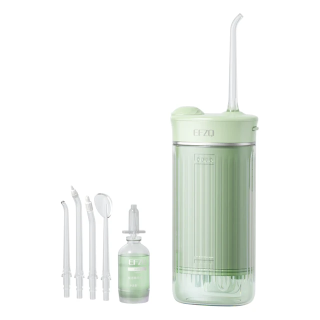 EFZQ 冲牙器洗牙器便携式水牙线家用电动牙结石 正畸 UV紫外线杀菌  绿翡