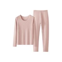 CarreKenbt桑蚕丝保暖内衣女士加厚德绒羊毛冬季发热保暖衣女套装