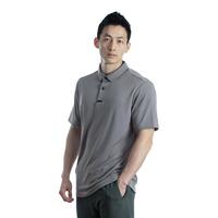 单导矩阵防晒遮热科技速干短袖POLO衫男户外运动透气吸湿排汗 3XL 银灰色