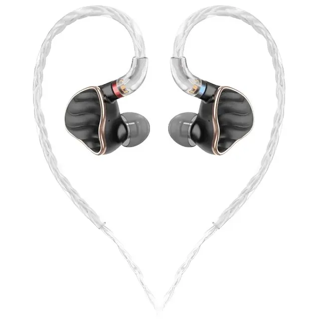 FiiO 飞傲 FH7 入耳式挂耳式圈铁有线耳机 黑色 3.5mm