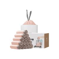 GUCHENG 固成 抽绳垃圾袋45*50cm共300只双面25μm加厚家用塑料袋可用一年 300只45*50