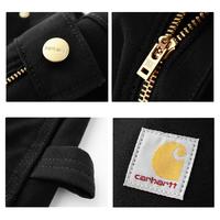Carhartt B01卡哈特重磅帆布双膝加厚工装裤男款直筒美式伐木裤潮 黑色 W29L30