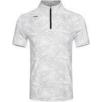 PGM  高尔夫服装男士短袖t恤运动面料弹力时尚男装上衣 白色 XXL