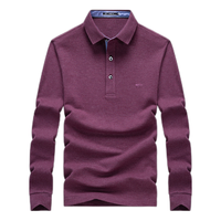 七匹狼长袖t恤男纯棉秋季Polo保罗衫男士翻领长T打底衫商务男装通勤上衣 803(本白) 175/92A(XL)