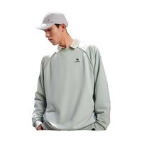 CAMEL 骆驼 卫衣男冬长袖t恤圆领套头宽松版型运动时尚男女同款 水灰绿，男女同款 L