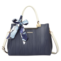 TUCANO 啄木鸟 包包女包真牛皮手提包时尚大气百搭通勤斜挎包女蓝色