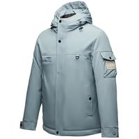 HLA/海澜之家连帽轻薄羽绒服秋冬新白鸭绒保暖蓬松工装休闲外套男