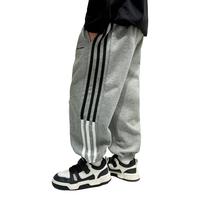 东方骆驼儿童春秋运动卫裤男童中大童宽松秋季休闲裤男孩运动裤潮 深花灰 90 身高73-80cm