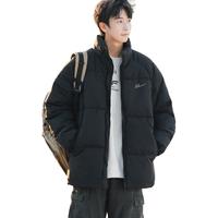 回力棉服男外套男立领棉衣加厚冬季潮流简约运动休闲加绒保暖棉袄 XL