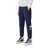 鸿星尔克儿童裤子女童春秋季长裤舒适亲肤儿童运动裤女童针织裤 蓝黑色-2037 170