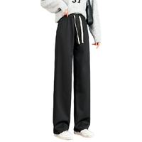 JEANSWEST 真维斯 冬季加绒简约ins潮流休闲百搭舒适柔软保暖女款针织加绒裤阔腿