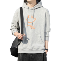 【加绒加厚】秋冬连帽卫衣男士潮流印花韩版百搭休闲运动上衣