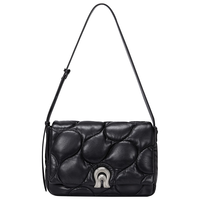 纽芝兰包包女2024新高级感大容量菱格单肩腋下斜挎公文包 暮夜黑【2024新潮限量款】