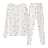 cocobread秋衣秋裤女纯棉套装少女全棉毛衫初中高中保暖内衣大童青少年