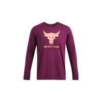 安德玛(UNDERARMOUR)秋冬Project Rock强森男子印花休闲长袖T恤1374847 紫色505 XL