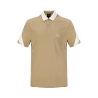 男士经典logo贴布拼色下摆开叉休闲POLO衫