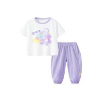 【凉感舒适】25女童夏季套装清凉宝宝短袖长裤两件套春夏