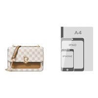 红蜻蜓 RED DRAGONFLY 包包女包斜挎单肩包印花腋下包送女友老婆生日礼物