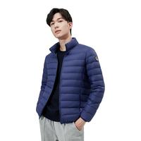 雅鹿轻薄羽绒服男士2024年冬季短款保暖休闲时尚连帽鸭绒外套
