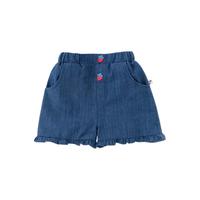 幼歌（YOUGE）【软牛仔】婴儿草莓休闲牛仔短裤夏季宽松柔软木耳边裤子 牛仔蓝 80cm
