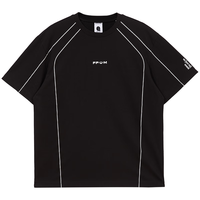 杰克·琼斯（JACK&JONES）春夏男士衣身反光线条字母胶印短袖T恤224201056 S03黑色 常规 S03黑色 180/100A/L