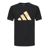 阿迪达斯 adidas夏季男式短袖棉质运动T恤圆领训练上衣透气宽松
