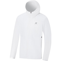 XTEP特步连帽外套男跑步运动上衣977329940581 珍珠白 M